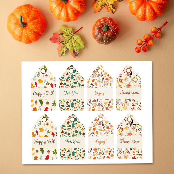 autumn gift tag printable freebie