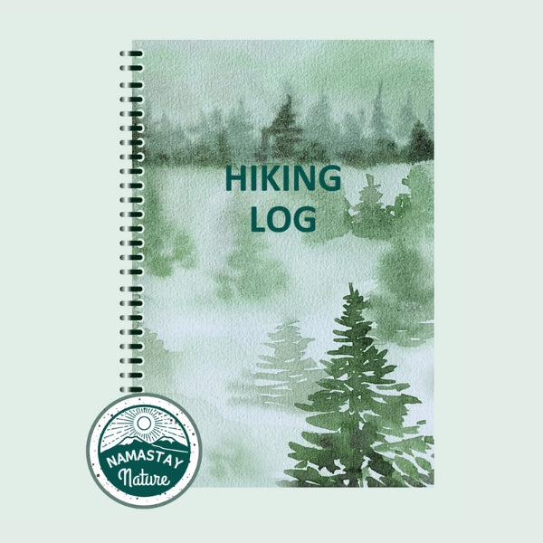 hiking log book digital planner cover