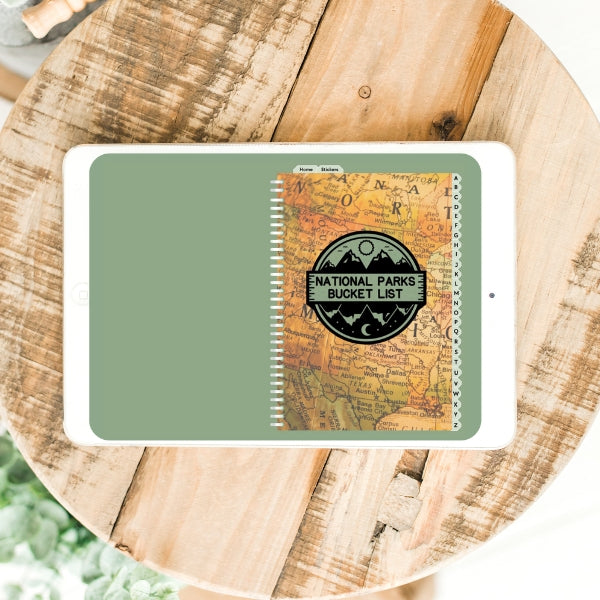 national parks  bucket list digital planner