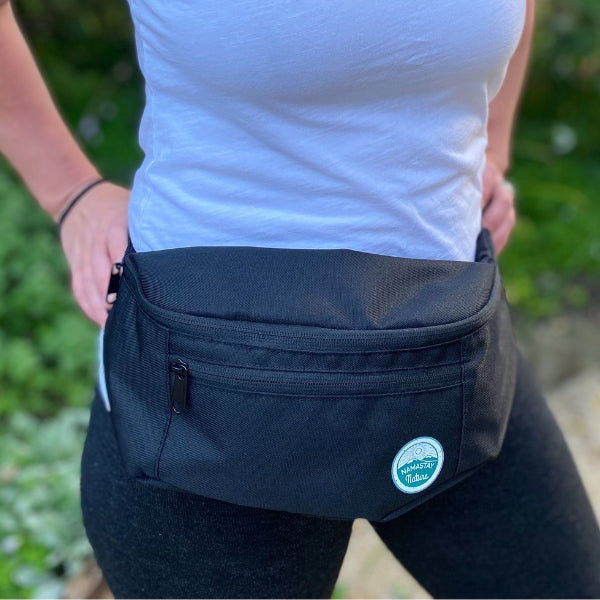 black fanny pack waist bag