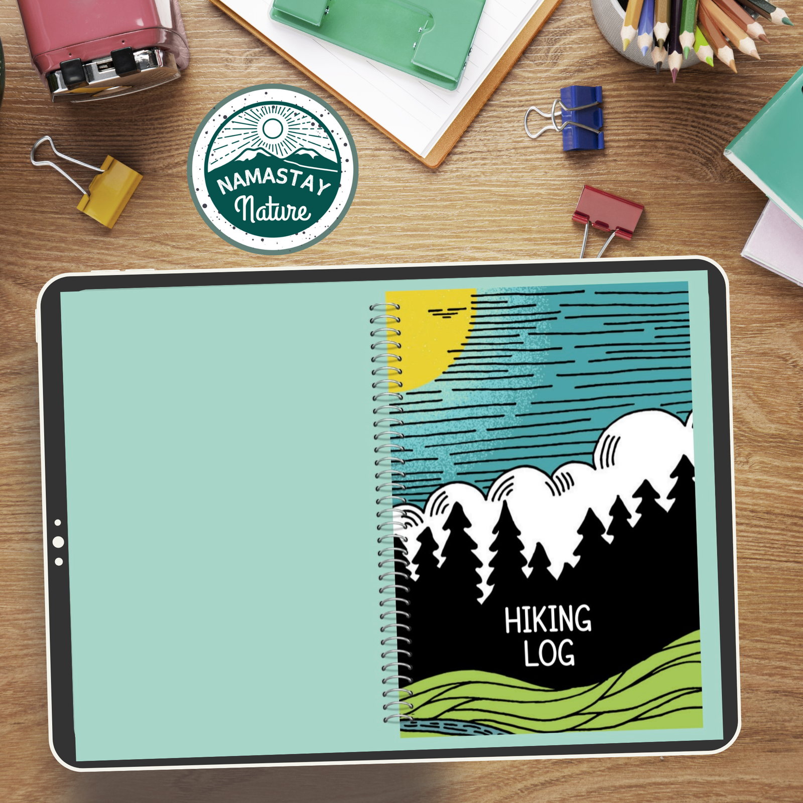 Kids Hiking Log Book Digital Planner