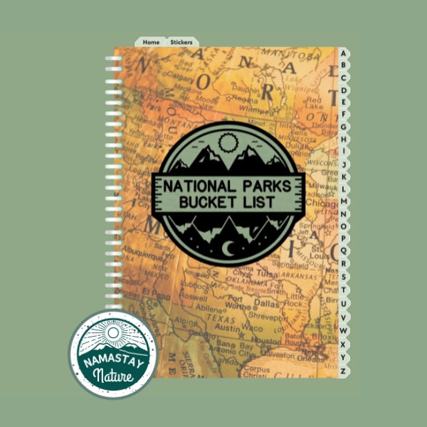 national parks bucket list digital planner cover