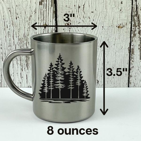 Pine Tree Camp Metal Mug