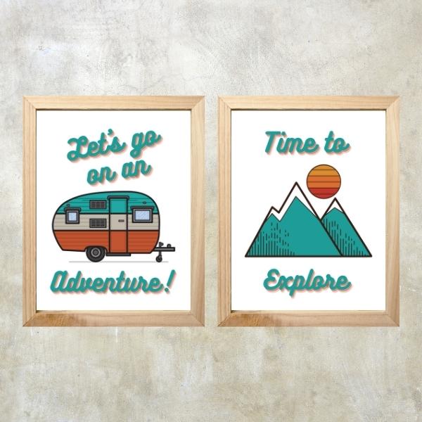 Adventure Wall Art, Camping Décor