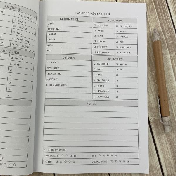 camping planner pages