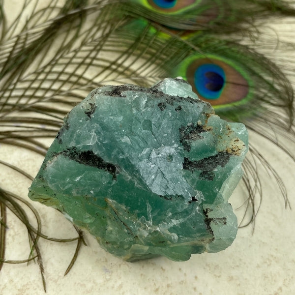 green fluorite natural crystal