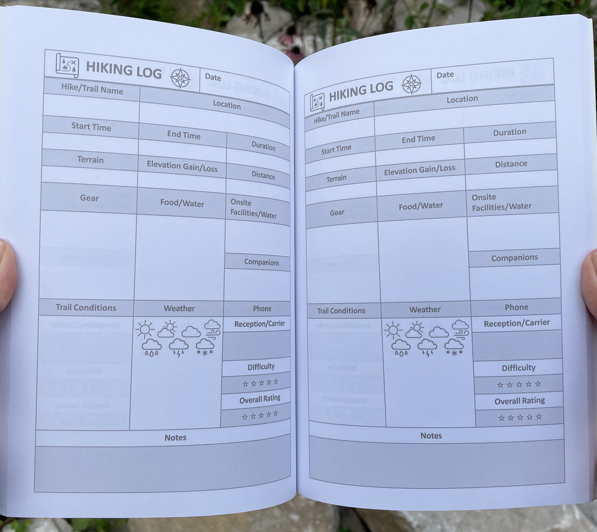 Hiking Log Book Planner For Hikers and Backpackers