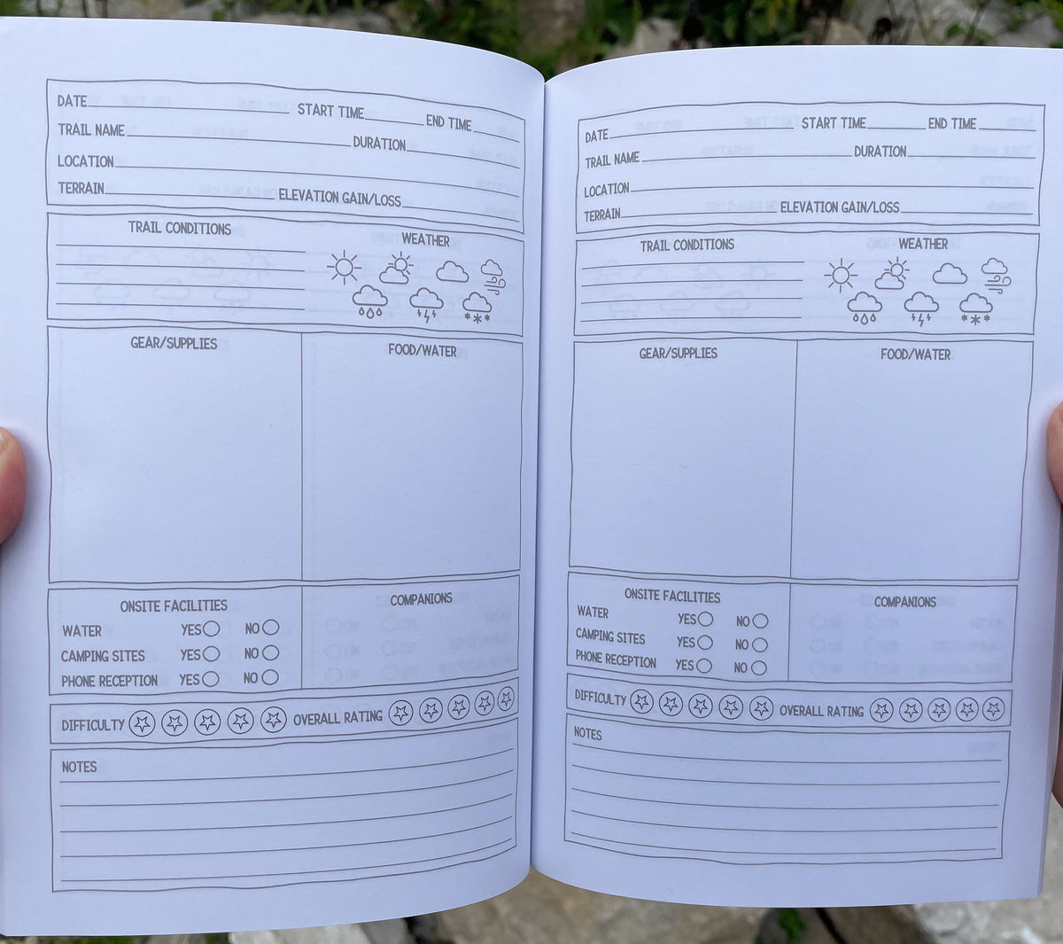 Kids Hiking Log Book Journal