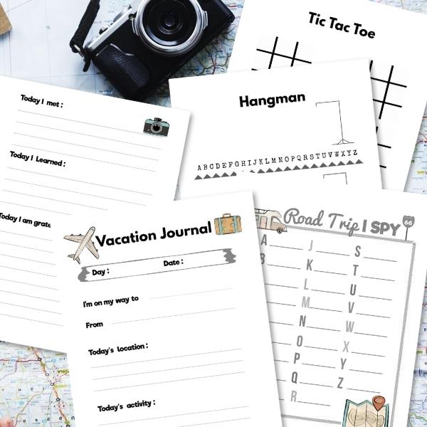 Kids Vacation Travel Activities Printable - Namastay Nature