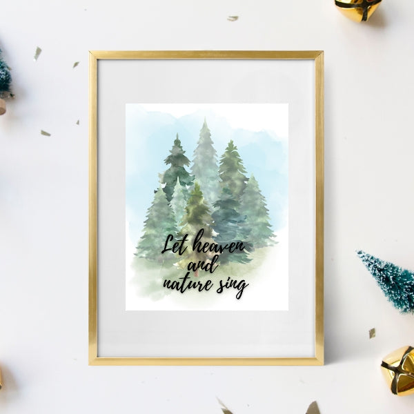 Let Heaven and Nature Sing Watercolor Wall Art Print