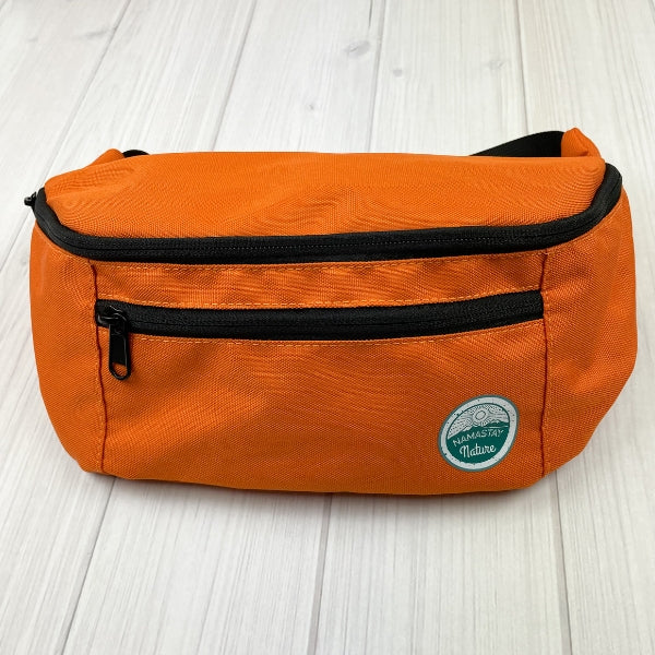 orange fanny pack, crossbody belt bag