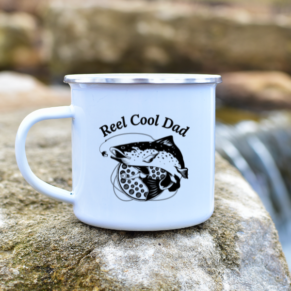Reel Cool Dad Fishing Metal Camp Mug