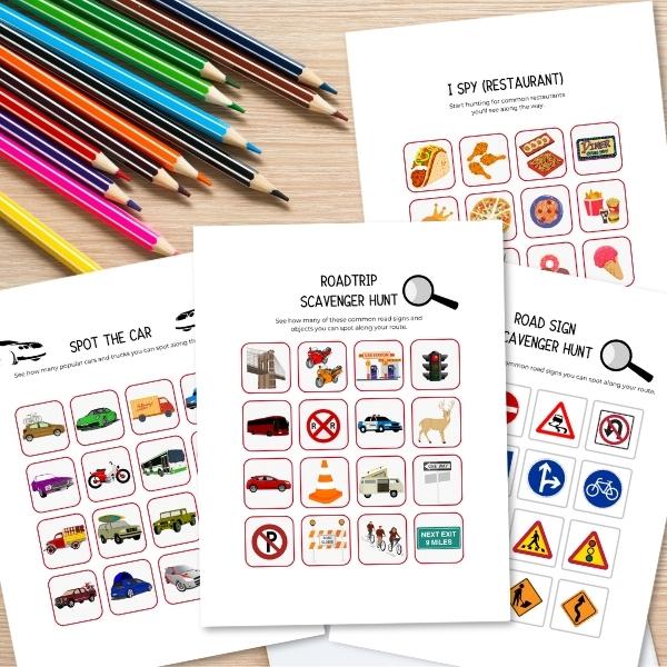 Free Kids Road Trip Activities Printable