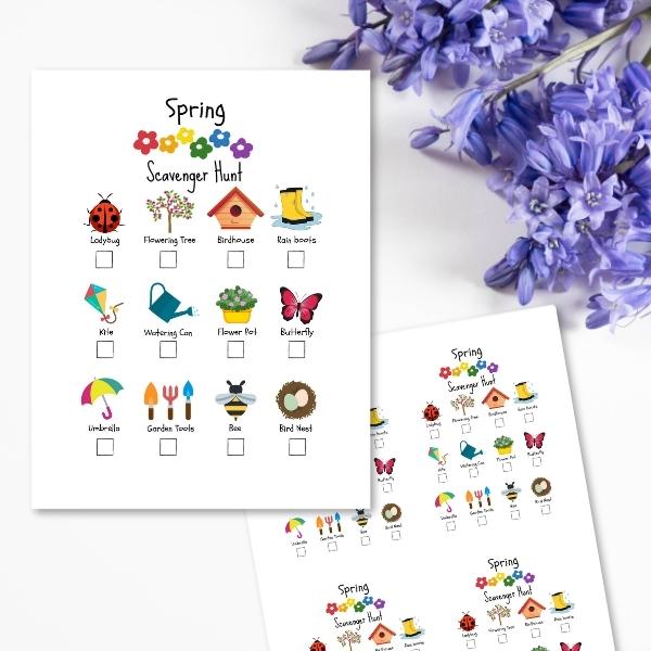Spring Scavenger Hunt Printable For Kids