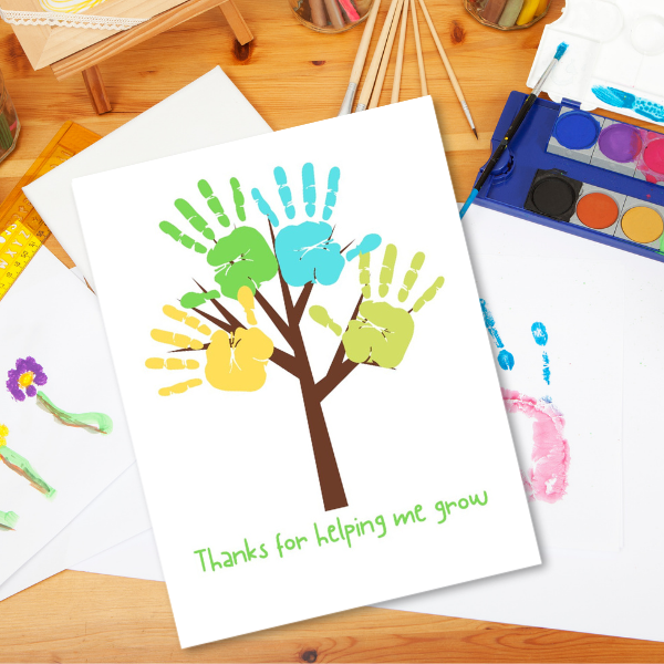 Mother&#39;s Day, Father&#39;s Day Tree Handprint Printable